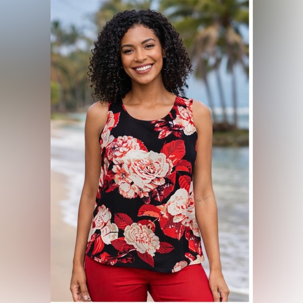 Laura sleeveless floral top - Medium - Picture 1 of 6